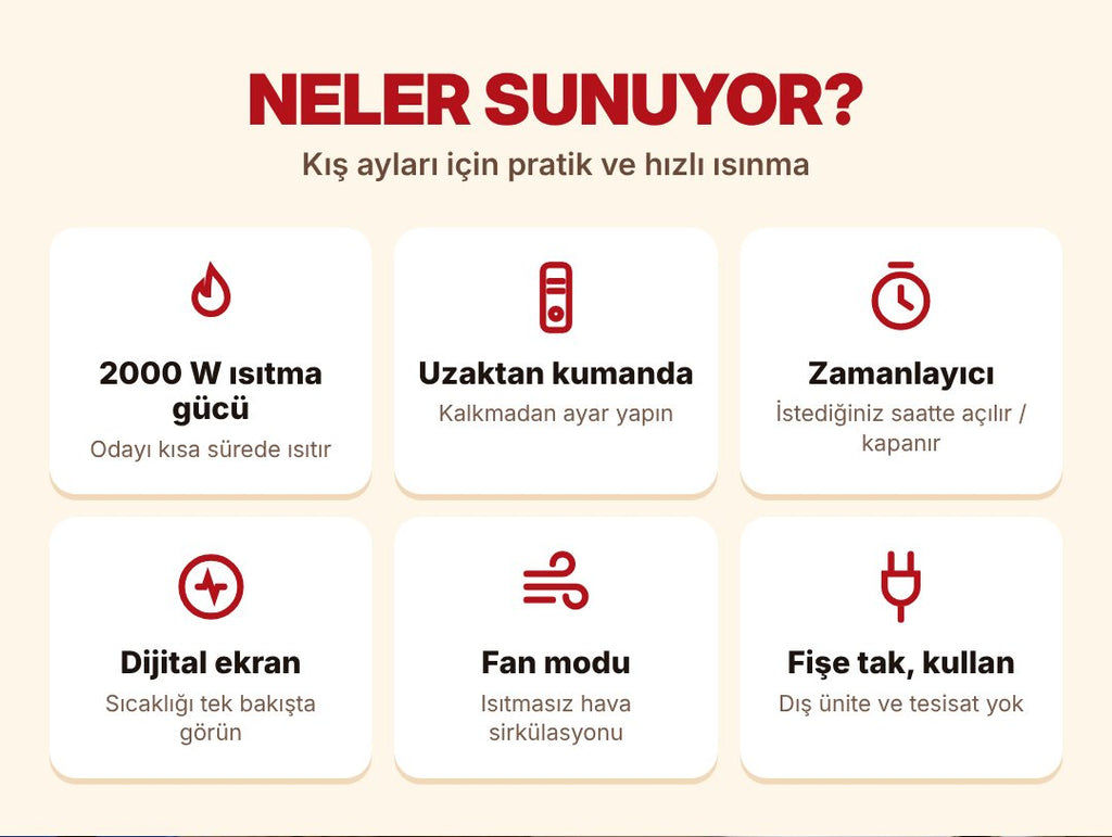 Hüter Marsstar Klima Tipi Portatif Isıtıcı