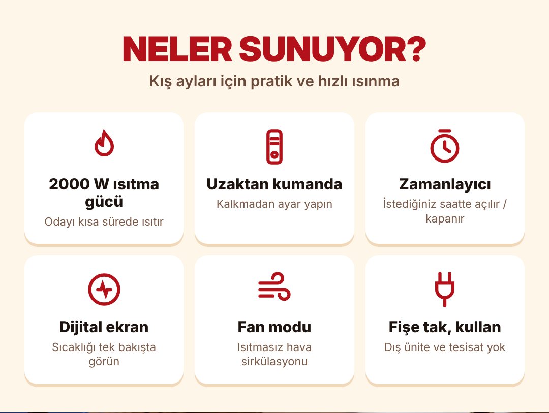 Hüter Marsstar Klima Tipi Portatif Isıtıcı
